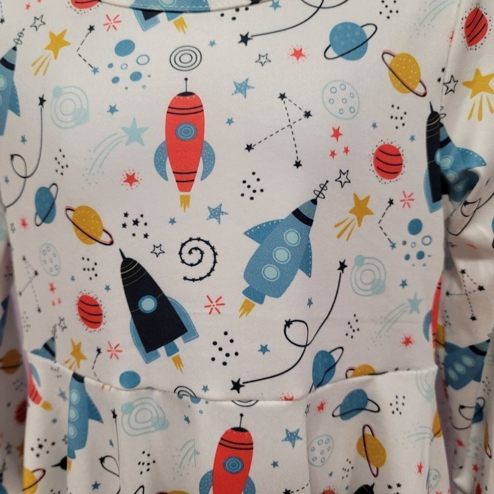 Pete and Lucy Rocketship Long Sleeve Dress - Picture 3 of 4